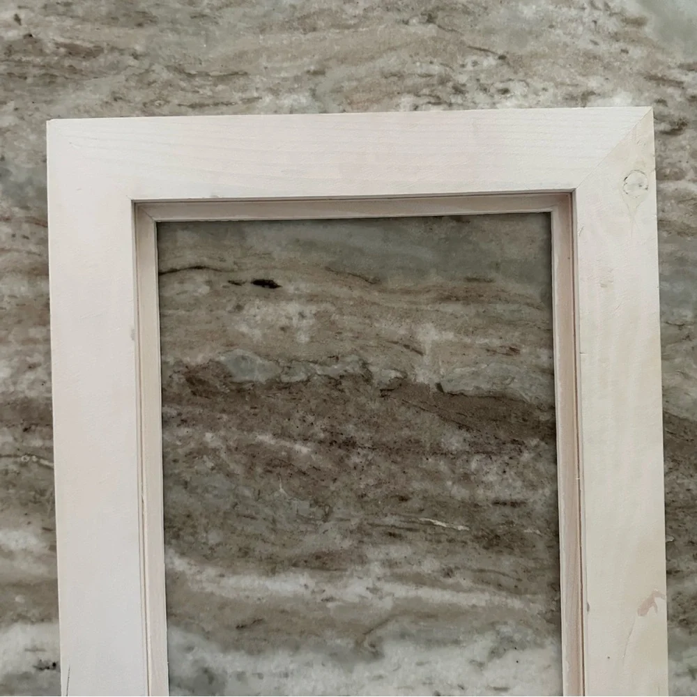 White Decorative Distressed Wood Frame - Farmhouse, Shabby Chic